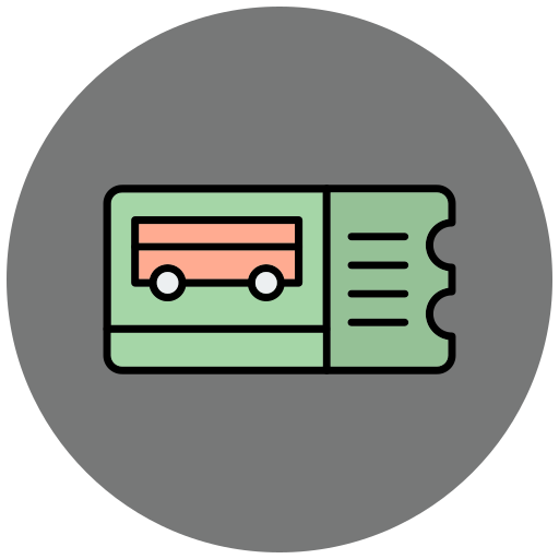 Bus ticket Generic Outline Color icon