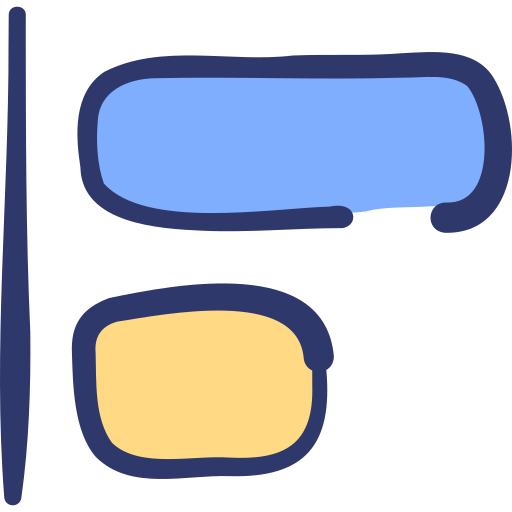 alineación izquierda Basic Hand Drawn Lineal Color icono