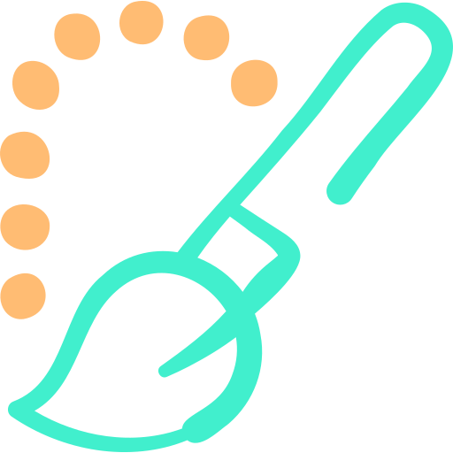 cepillo Basic Hand Drawn Color icono