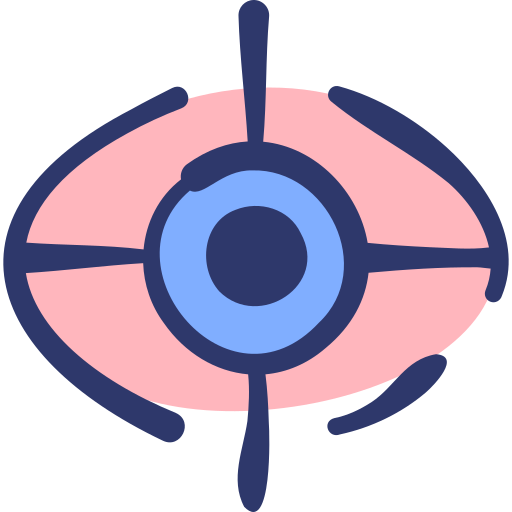 eye tracking Basic Hand Drawn Lineal Color icon