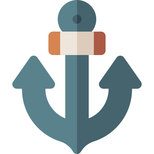 Anchor Basic Rounded Flat icon