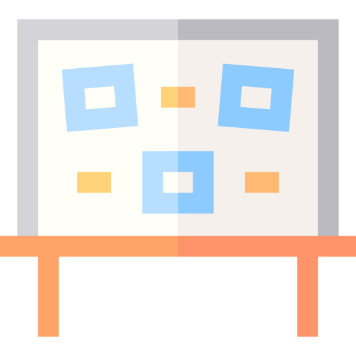 schoolbord Basic Straight Flat icoon