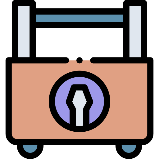 caja de herramientas Detailed Rounded Lineal color icono