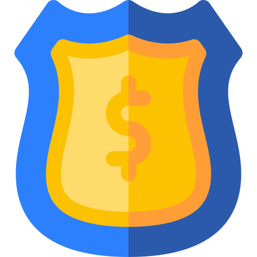 targa della polizia Basic Rounded Flat icona