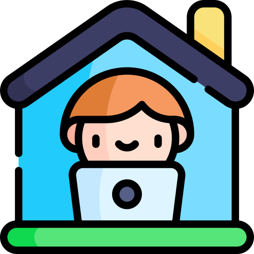 Work from home Kawaii Lineal color icon