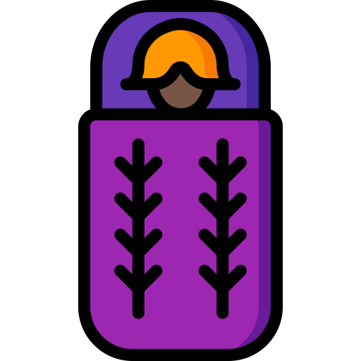 Sleeping bag Basic Miscellany Lineal Color icon