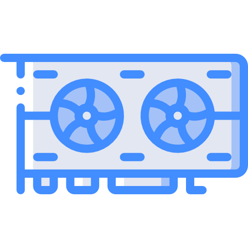 Graphic card Basic Miscellany Blue icon