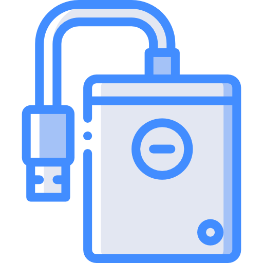 Hard drive Basic Miscellany Blue icon