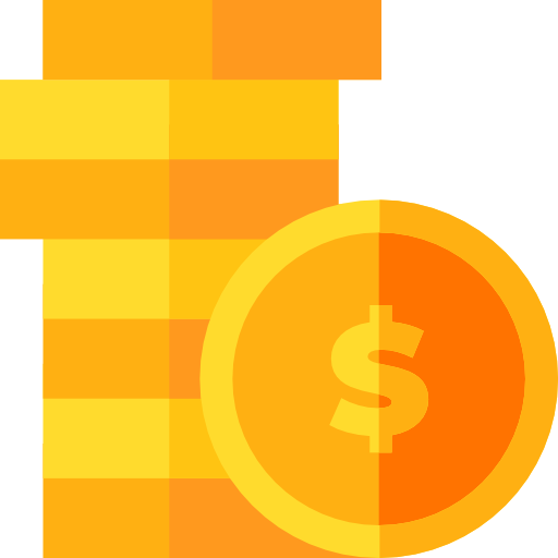 Coins Basic Straight Flat icon