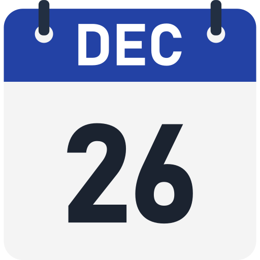 26 grudnia Generic Flat ikona