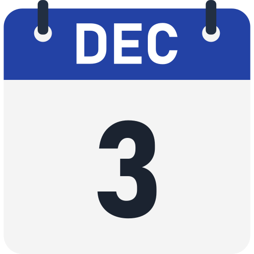 3 grudnia Generic Flat ikona