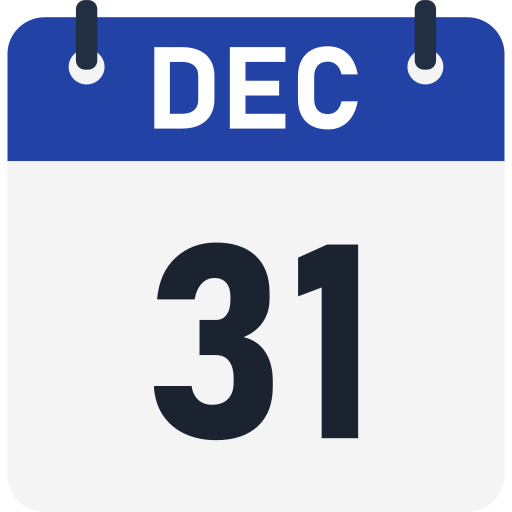 31 de diciembre Generic Flat icono