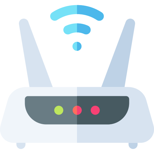 router wifi Basic Rounded Flat icona