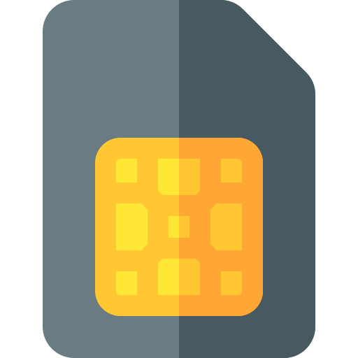 simkaart Basic Rounded Flat icoon