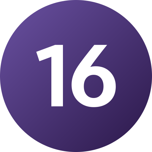 Sixteen Generic Flat Gradient icon