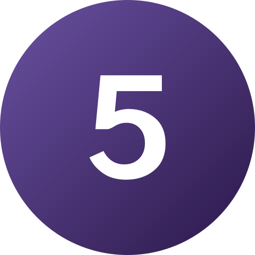 cinque Generic Flat Gradient icona