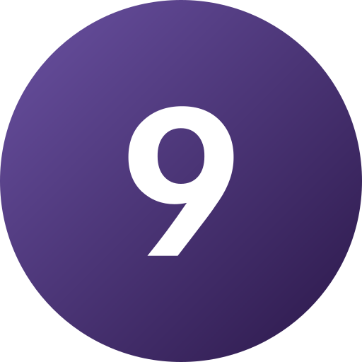 Nine Generic Flat Gradient icon