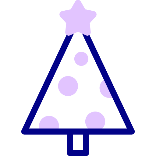 Christmas Tree Detailed Mixed Lineal color icon