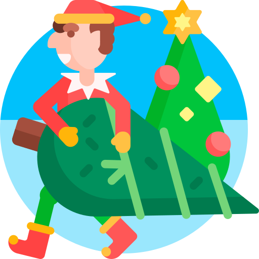 Christmas Tree Detailed Flat Circular Flat icon