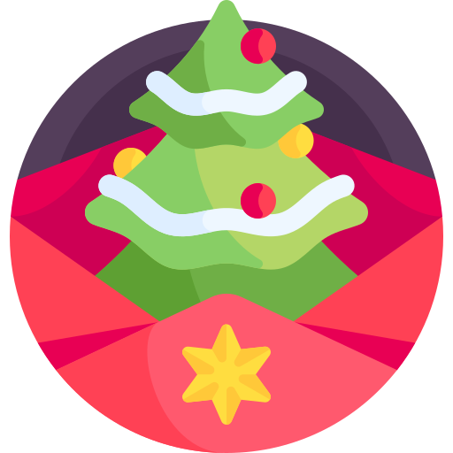 biglietto natalizio Detailed Flat Circular Flat icona
