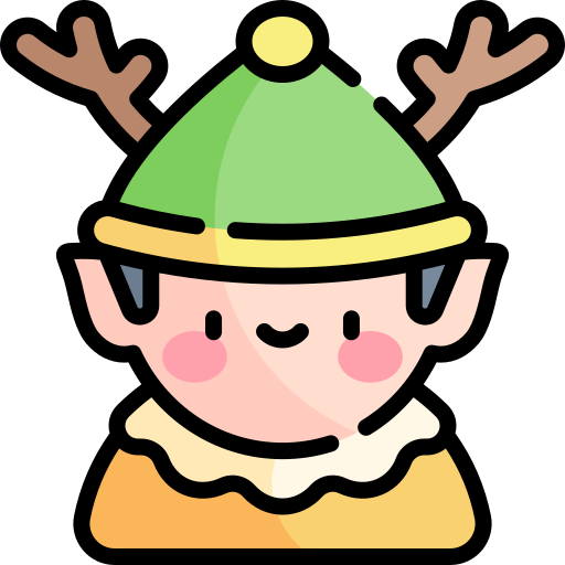 Christmas Elf Kawaii Lineal color icon