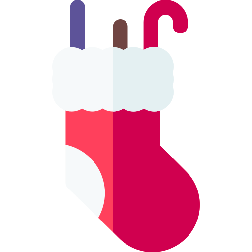 calcetín de navidad Basic Rounded Flat icono