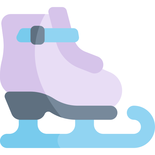 patinar sobre hielo Kawaii Flat icono