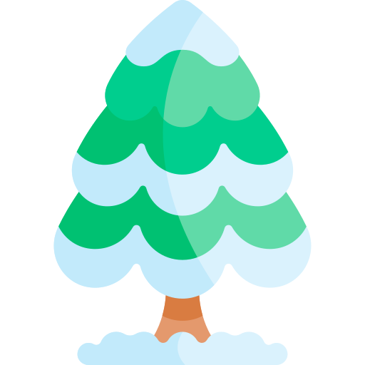 Pine tree Kawaii Flat icon