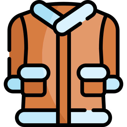 abrigo Kawaii Lineal color icono