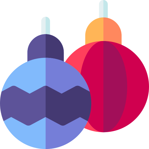pelota de navidad Basic Rounded Flat icono
