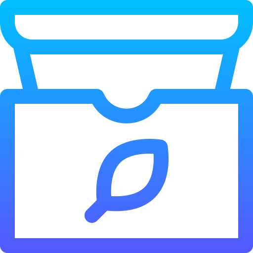 eco-verpakking Basic Gradient Lineal color icoon