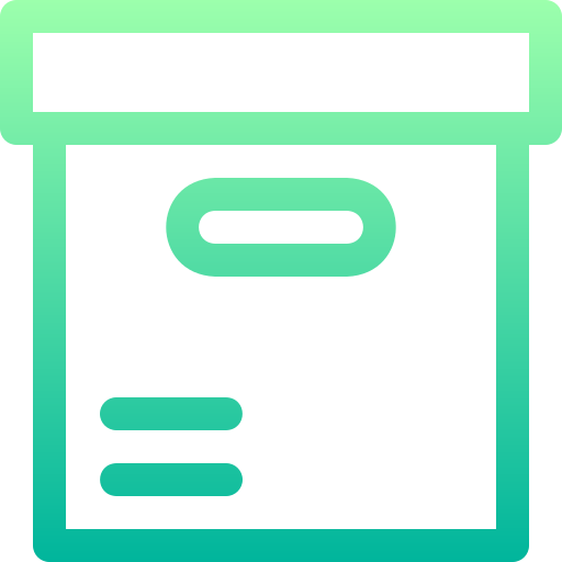 eco-verpakking Basic Gradient Lineal color icoon