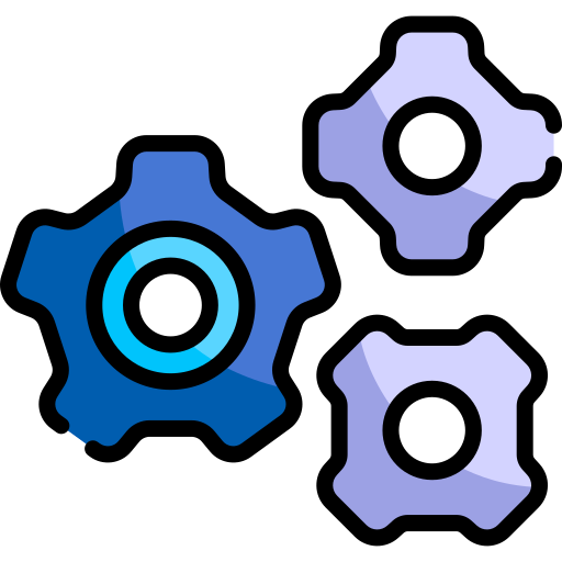 gears Kawaii Lineal color icon