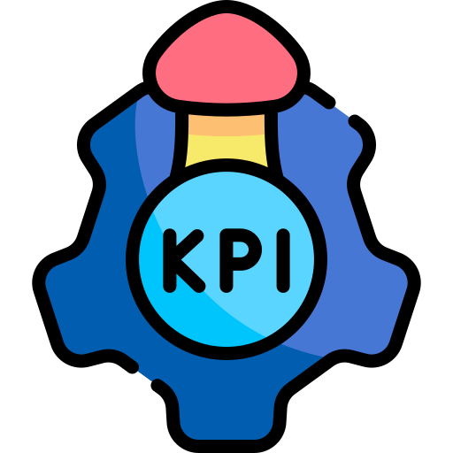 kpi Kawaii Lineal color Icône