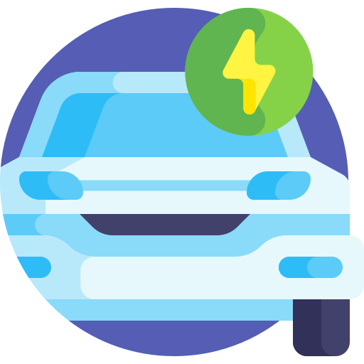 elektroauto Detailed Flat Circular Flat icon