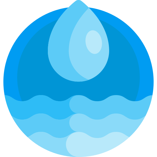 acqua Detailed Flat Circular Flat icona