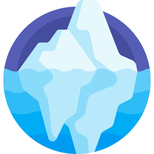 Iceberg  Detailed Flat Circular Flat icon