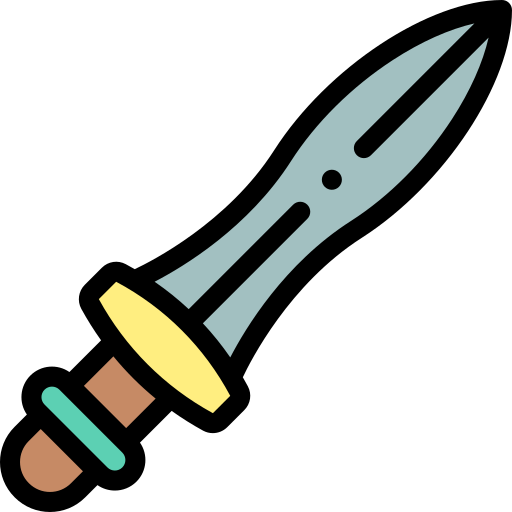 sword Detailed Rounded Lineal color icon
