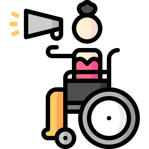 Wheelchair Puppet Characters Lineal Color icon