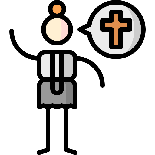 christian Puppet Characters Lineal Color icon