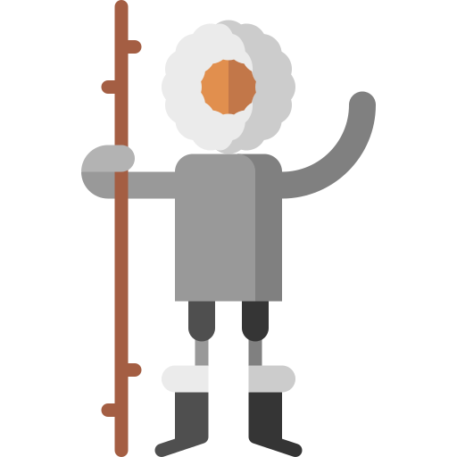 Eskimo Puppet Characters Flat icon