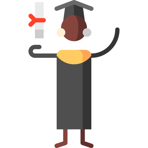 Graduated Puppet Characters Flat icon