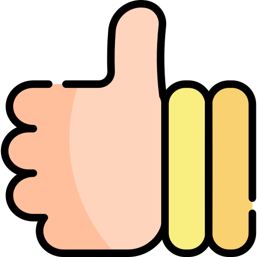 Thumbs up Kawaii Lineal color icon