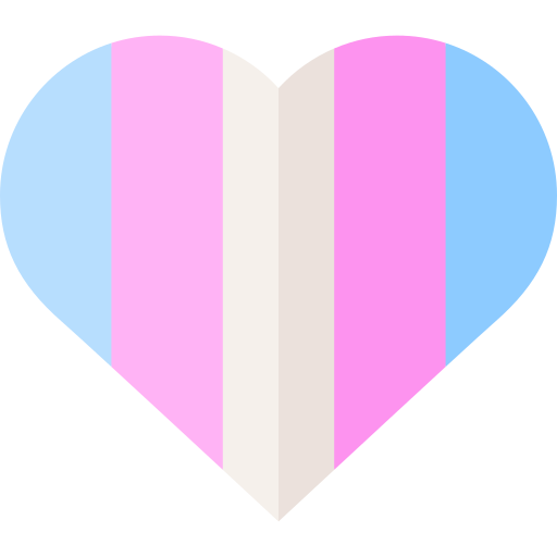 transgender Basic Straight Flat icoon