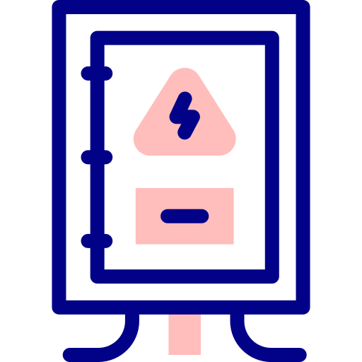 전기 패널 Detailed Mixed Lineal color icon