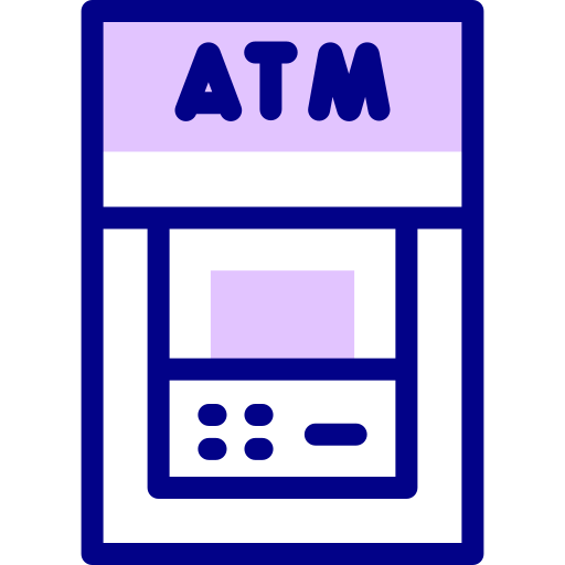atm 기계 Detailed Mixed Lineal color icon