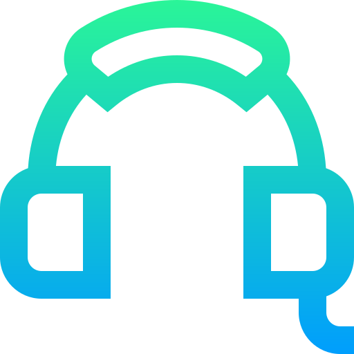 Headphones Super Basic Straight Gradient icon