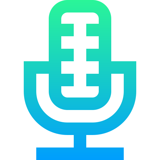 mikrofon Super Basic Straight Gradient icon