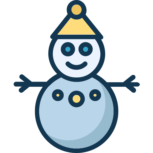 Снеговик Generic Outline Color иконка
