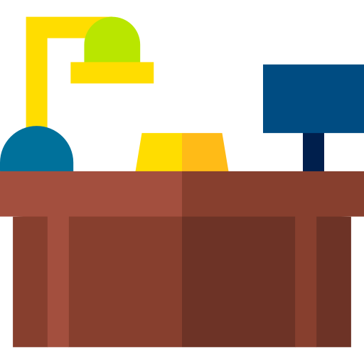 Desk Basic Straight Flat icon